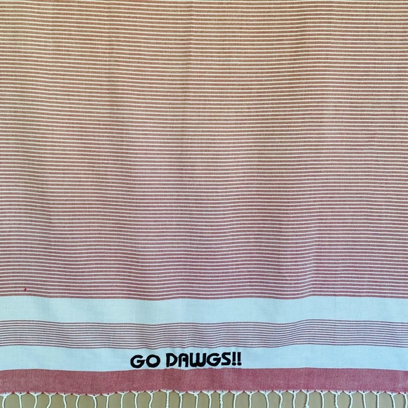 LARGE 44 x 74 PICNIC OUTDOOR BLANKET EMBROIDERY GO GEORGIA GO DAWGS - Picture 3 of 6